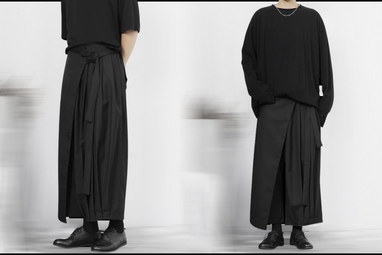 XS - 8XL Wrap Kilt Skirt Pant,Pleated A-line irregular Skirt,Relaxed- BB868