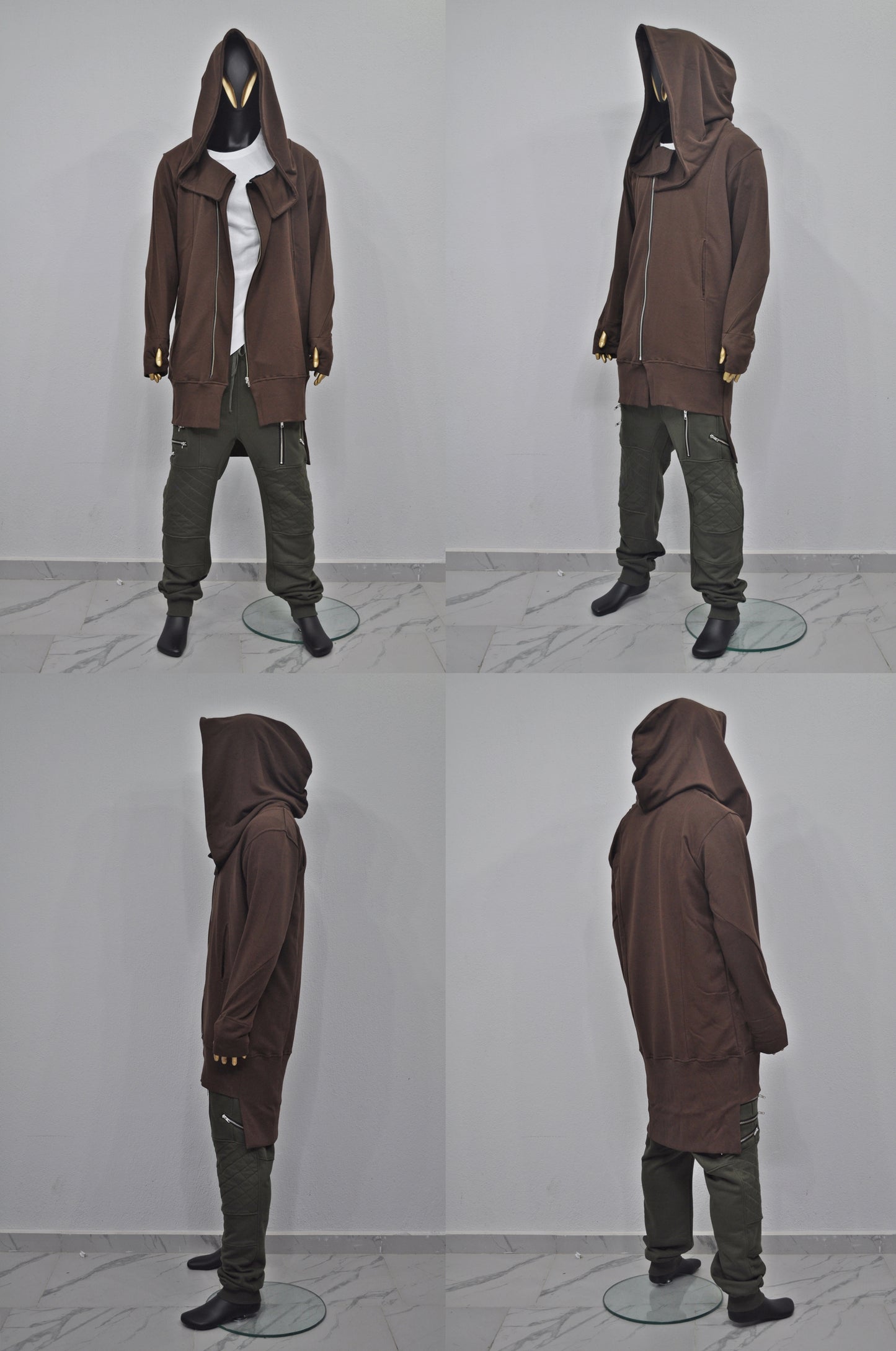 XS-8XL Overlong Oversized Essentials Hood Long Sleeve Hoodie-BB050