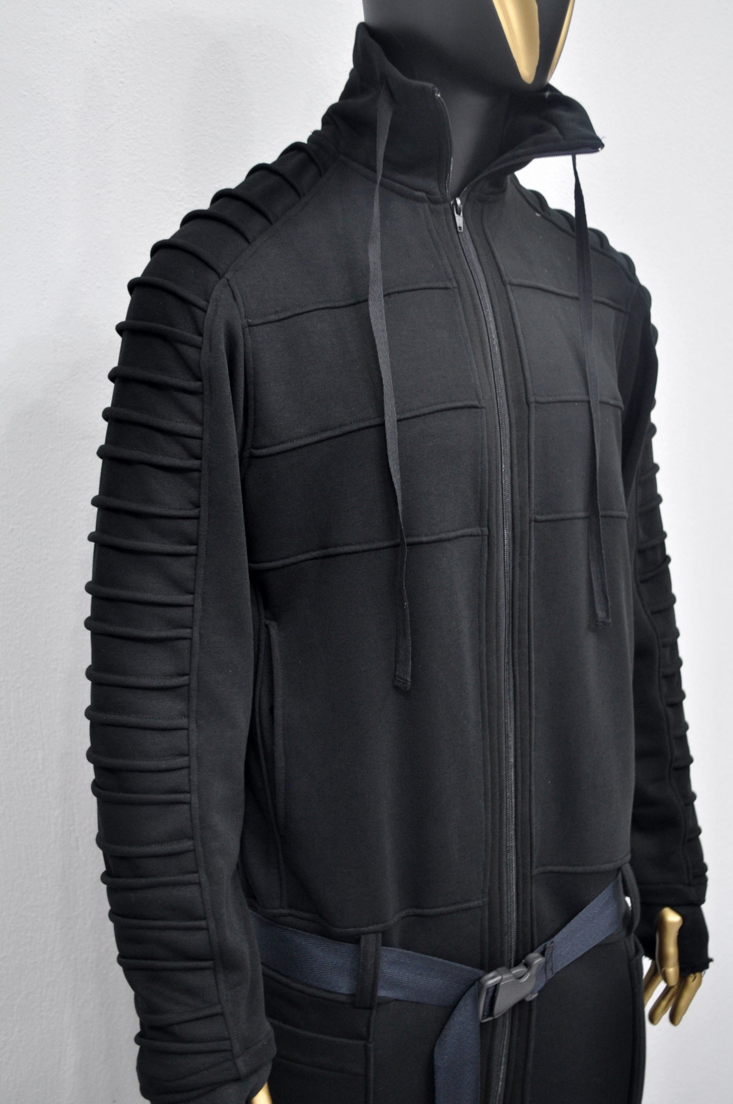 Men's Black Overall Jumpsuit,Flight Suit,Cyberpunk/Futuristic Jacket-BB0155