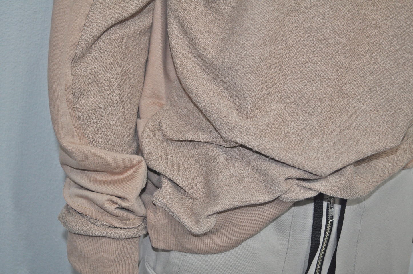 Oversize Panel Construction Reversed Hoodie, Essential Pullover -BB0182