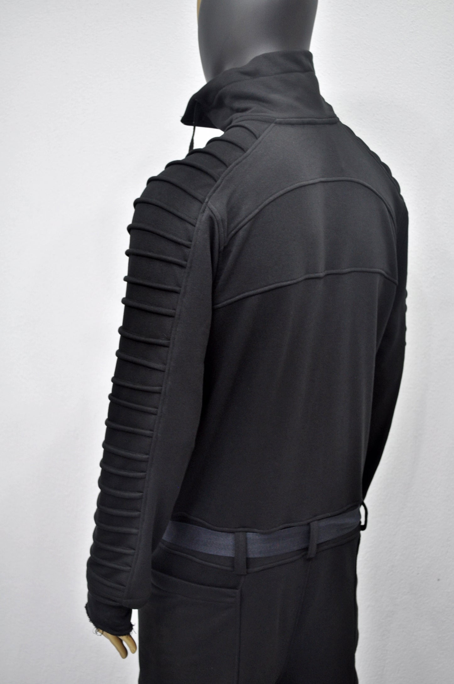 Men's Black Overall Jumpsuit,Flight Suit,Cyberpunk/Futuristic Jacket-BB0155