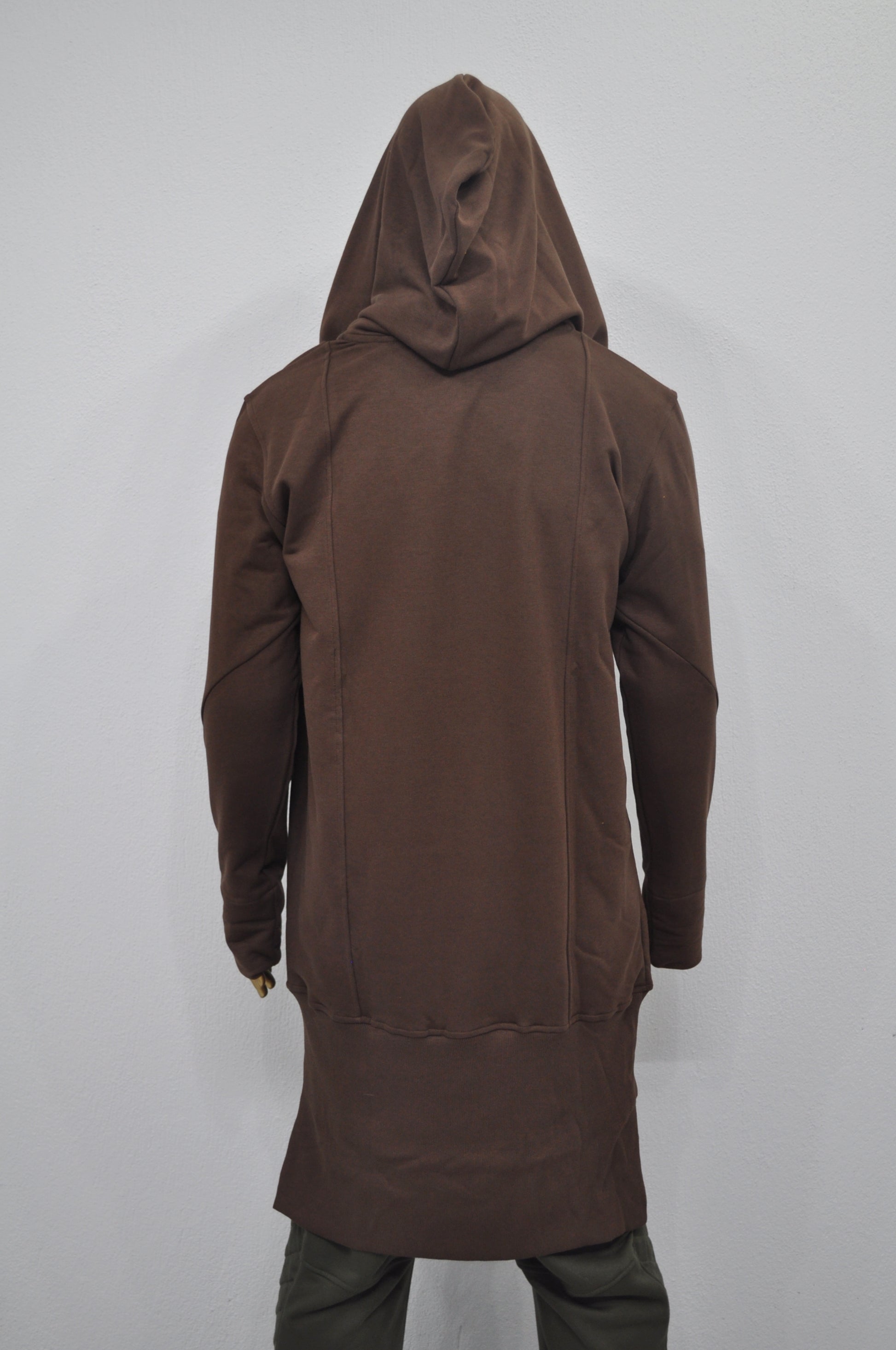 Overlong Ashashin Oversized Hood Long Sleeve Hoodie/ Cyber Goth Jacket, - Ofelya Boutique