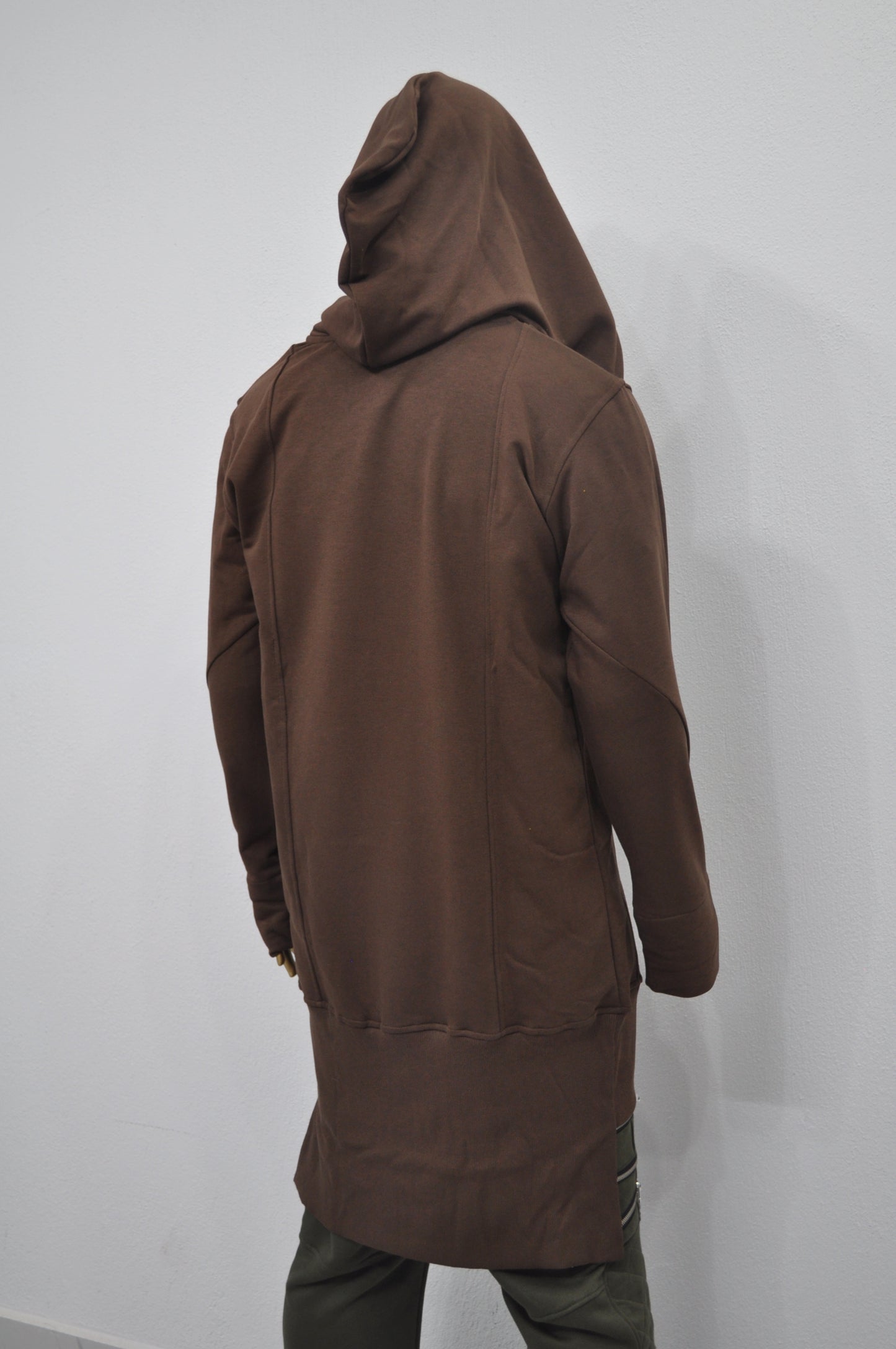 Overlong Ashashin Oversized Hood Long Sleeve Hoodie/ Cyber Goth Jacket, - Ofelya Boutique
