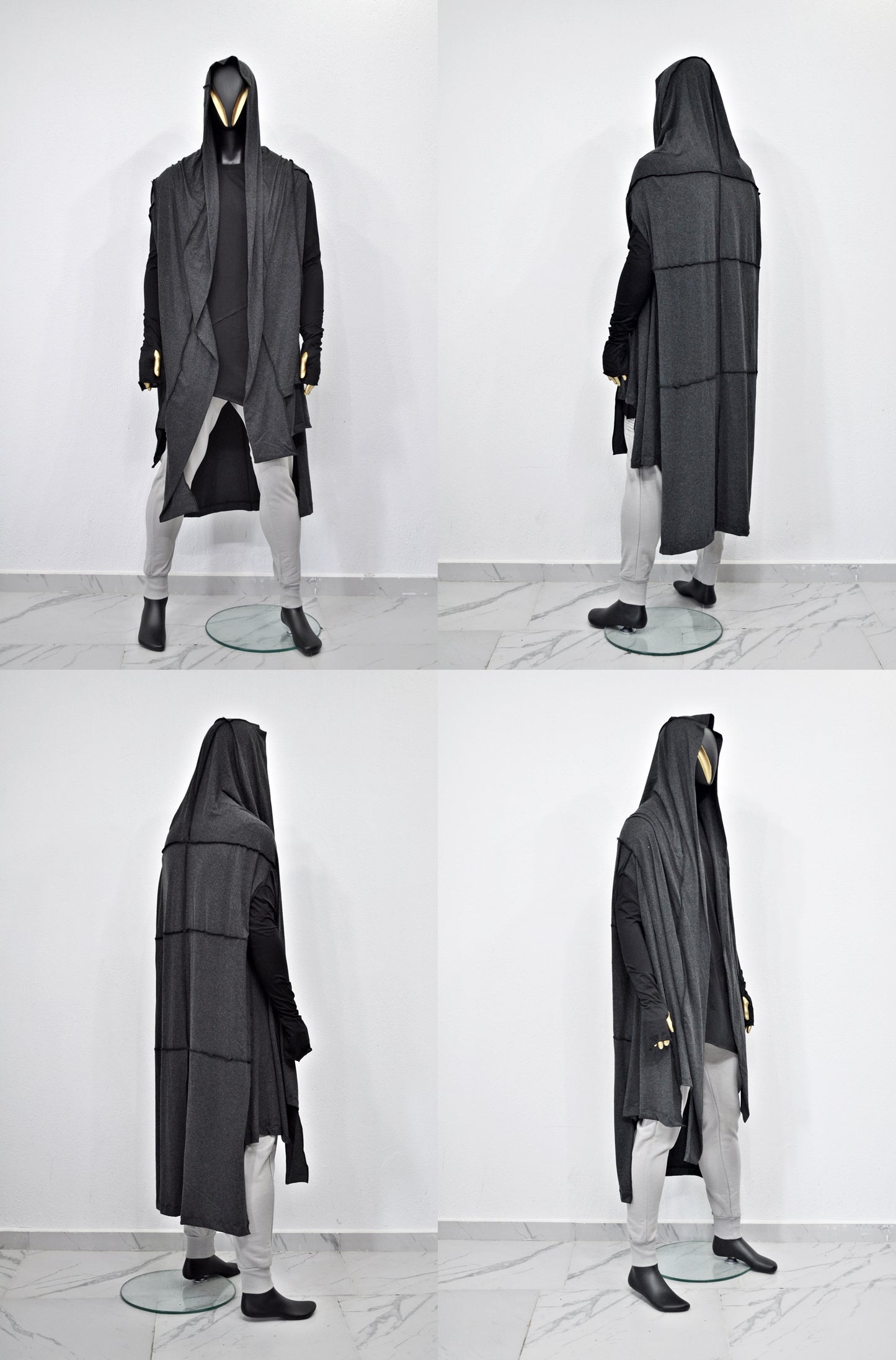 OverLong Poncho Cardigan,Japanese Oversized Sleeveless Kimono Wrap Shawl Shirt