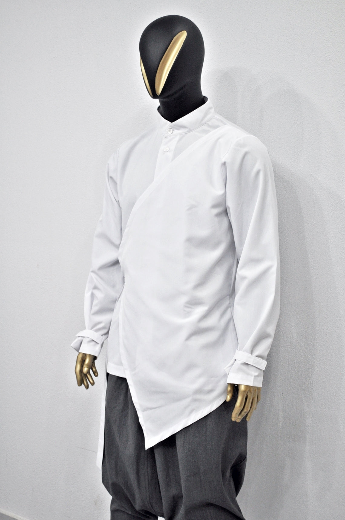XS - 8XL Men's Kimono Shirt,Streetwear Harem Wrap Top,Asymmetrical -BB864