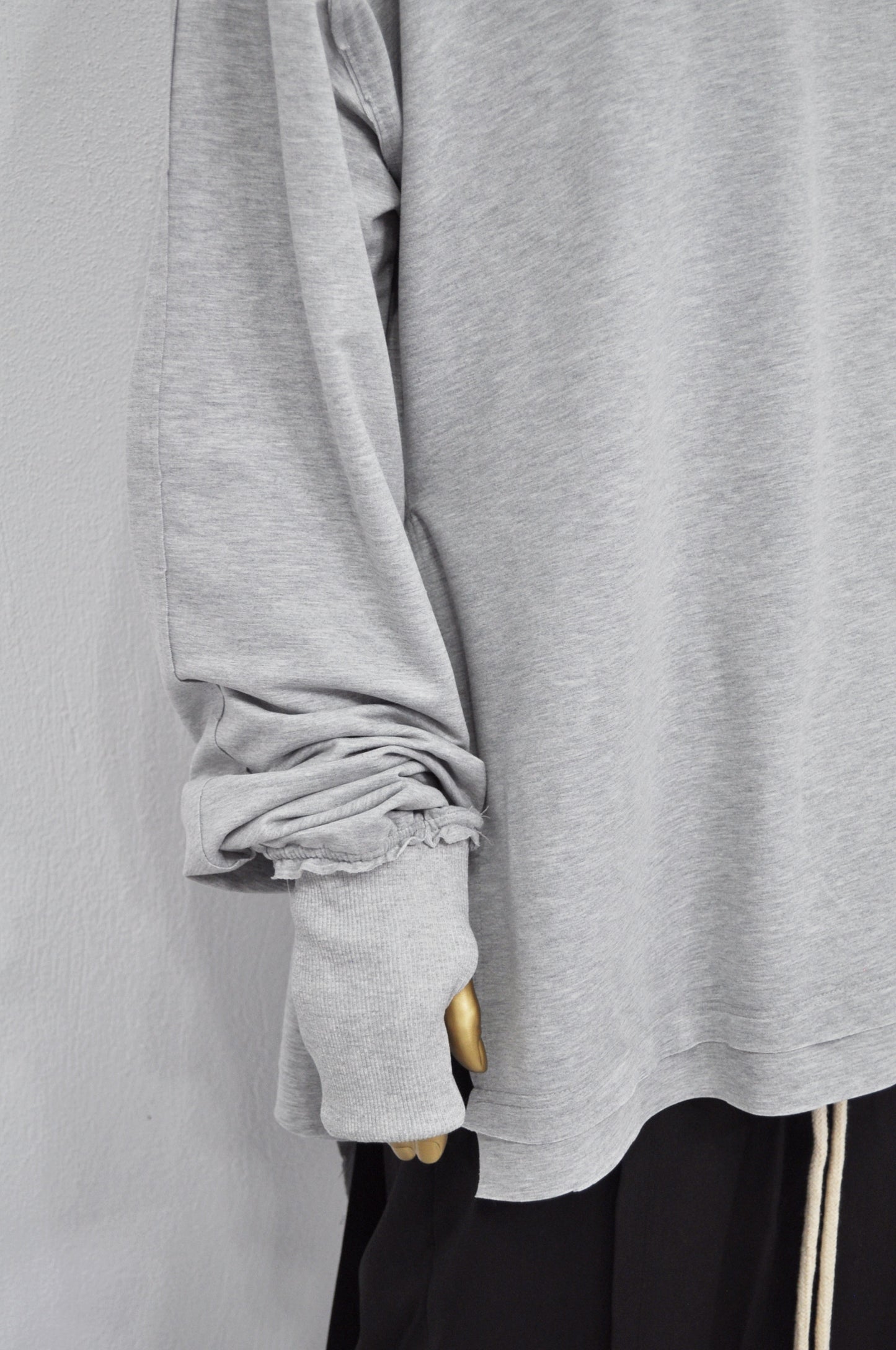 XS-8XL Men's Distressed Structured Hooded Turtleneck Sweatshirt-BB0159