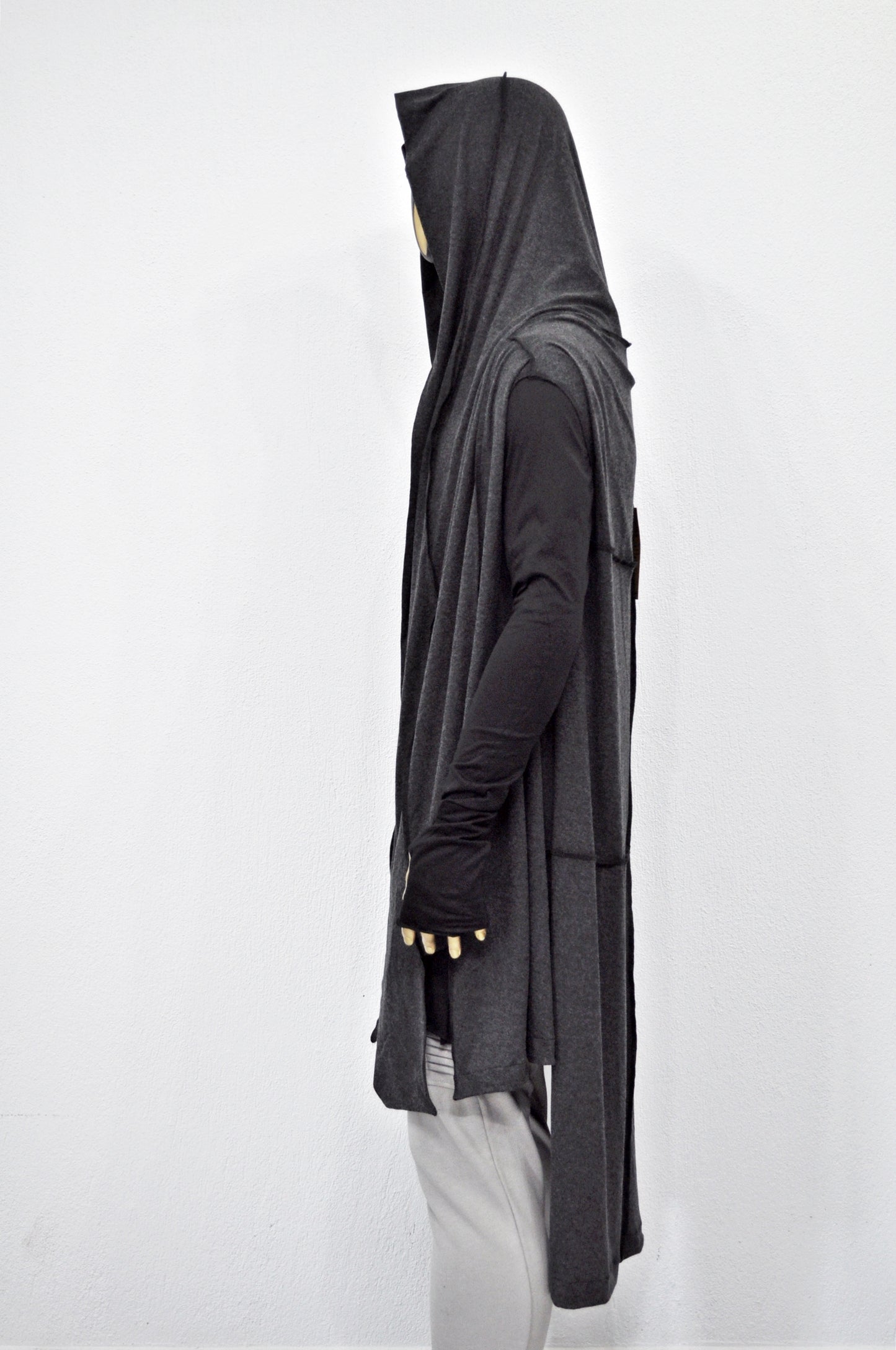OverLong Poncho Cardigan,Japanese Oversized Sleeveless Kimono Wrap Shawl Shirt