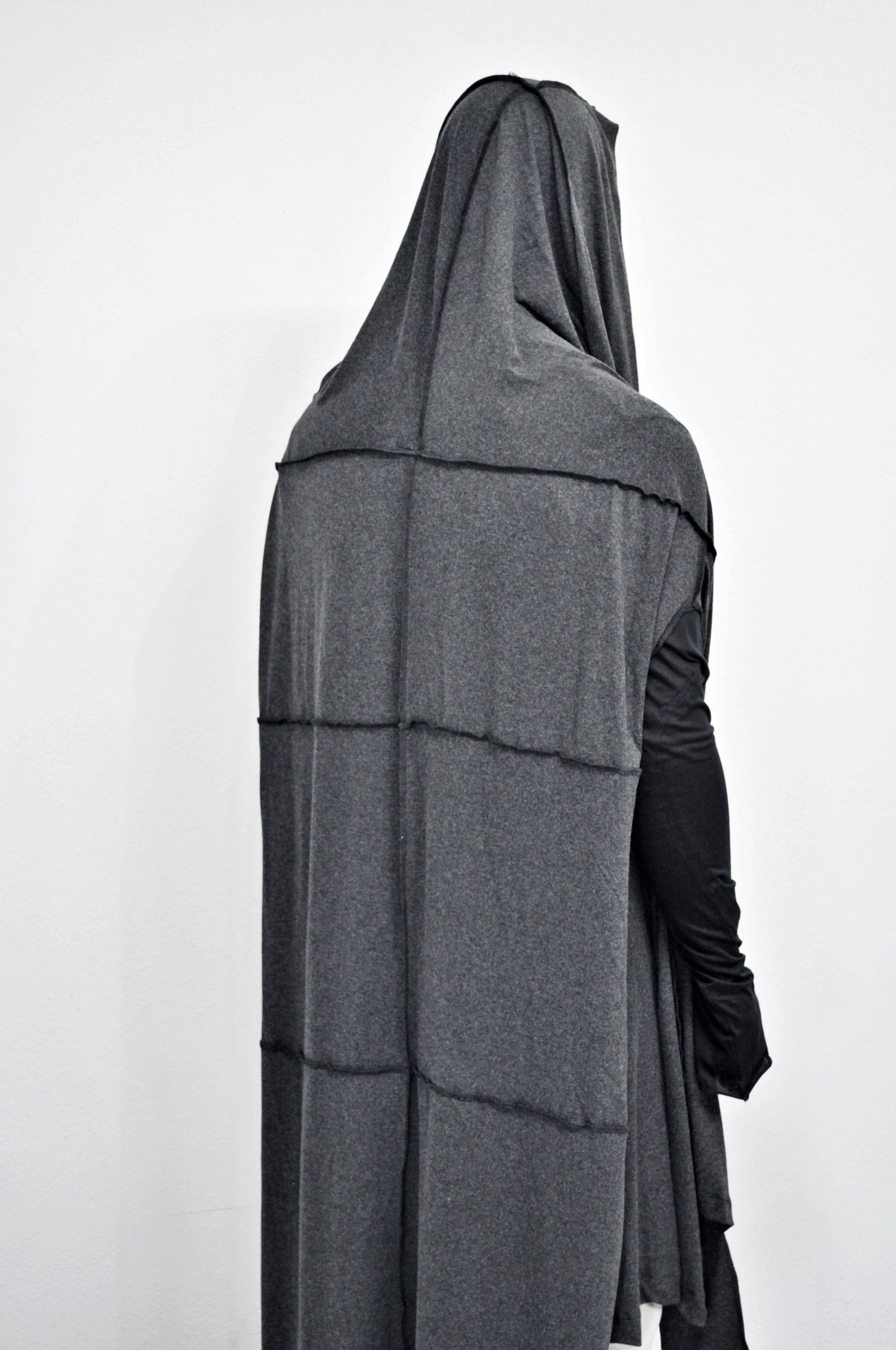 OverLong Poncho Cardigan,Japanese Oversized Sleeveless Kimono Wrap Shawl Shirt