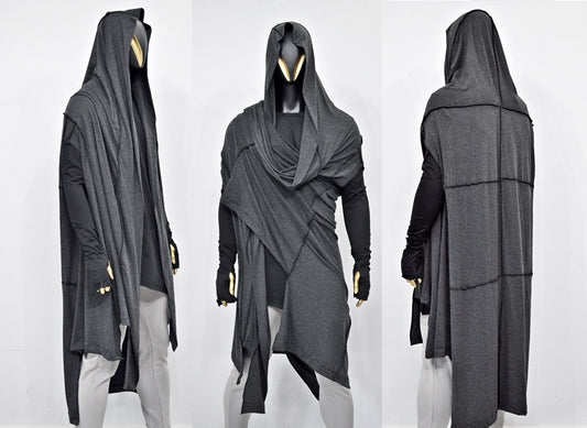 OverLong Poncho Cardigan,Japanese Oversized Sleeveless Kimono Wrap Shawl Shirt