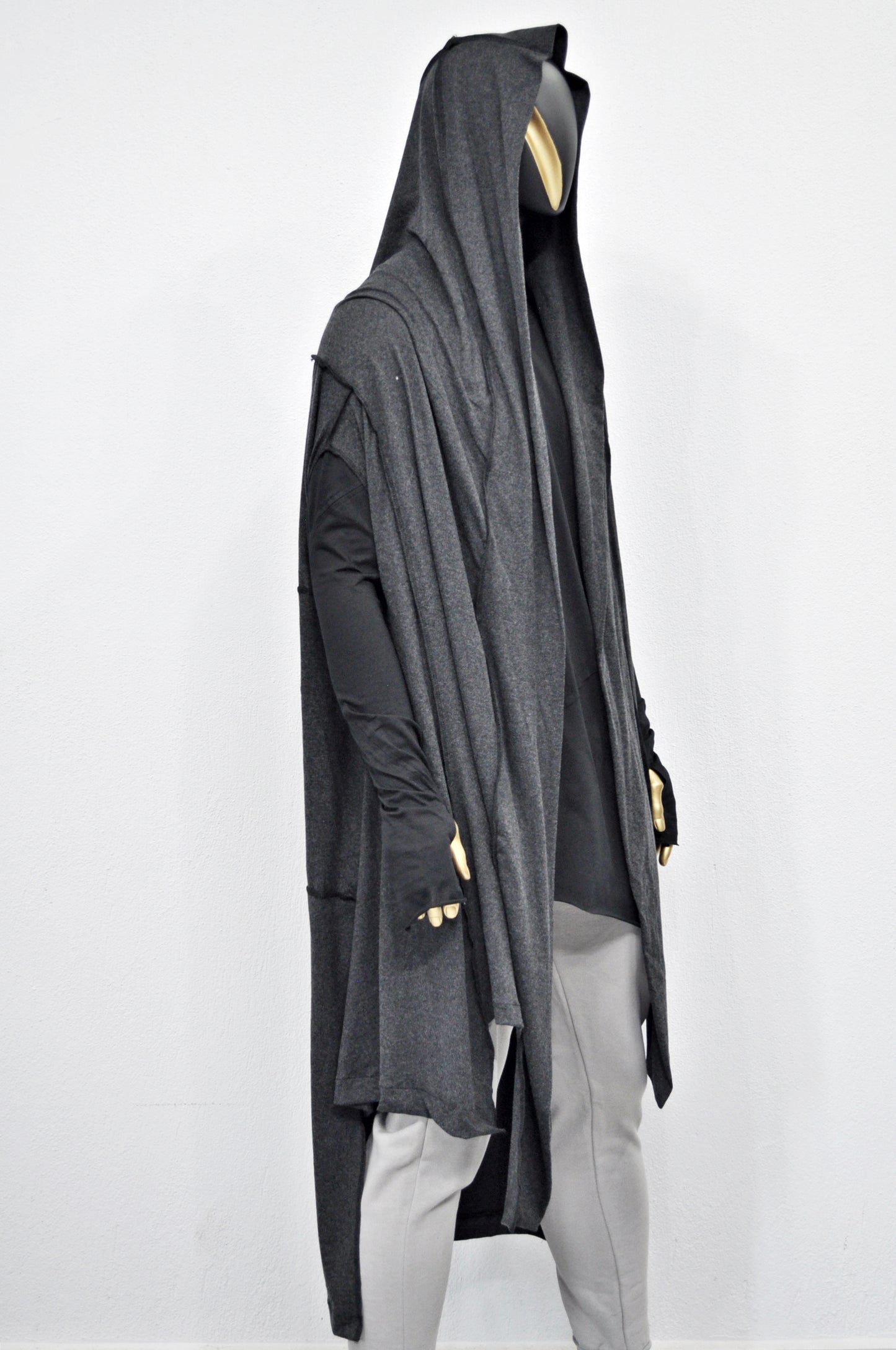 OverLong Poncho Cardigan,Japanese Oversized Sleeveless Kimono Wrap Shawl Shirt
