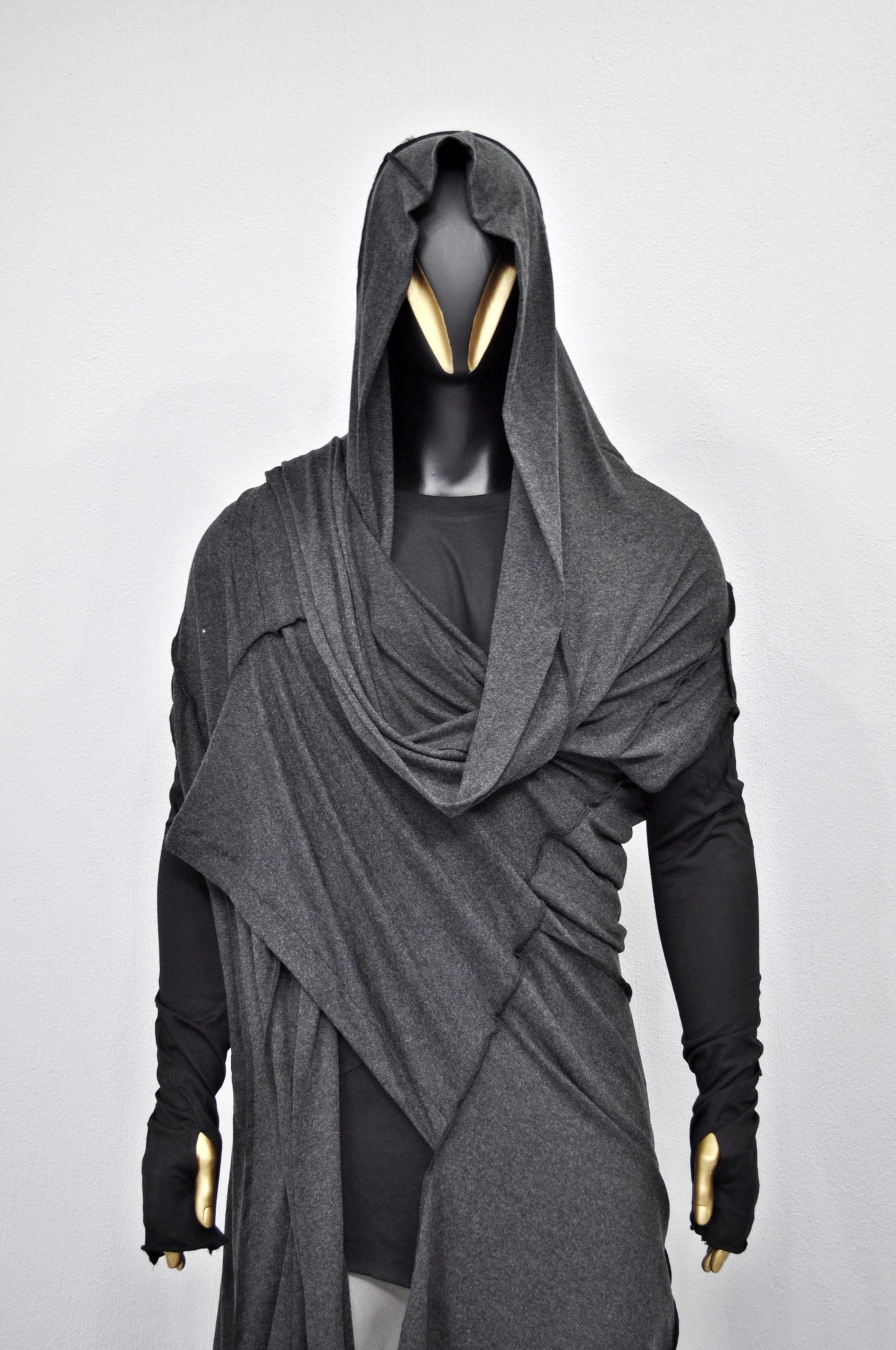 OverLong Poncho Cardigan,Japanese Oversized Sleeveless Kimono Wrap Shawl Shirt