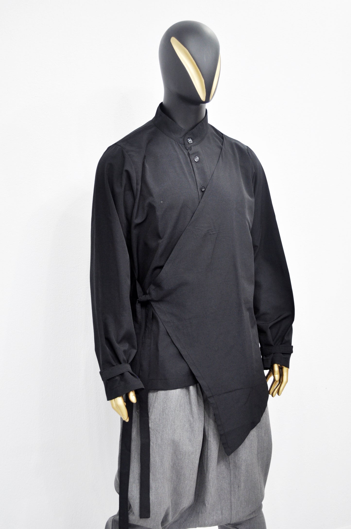 XS - 8XL Men's Kimono Shirt,Streetwear Harem Wrap Top,Asymmetrical -BB864