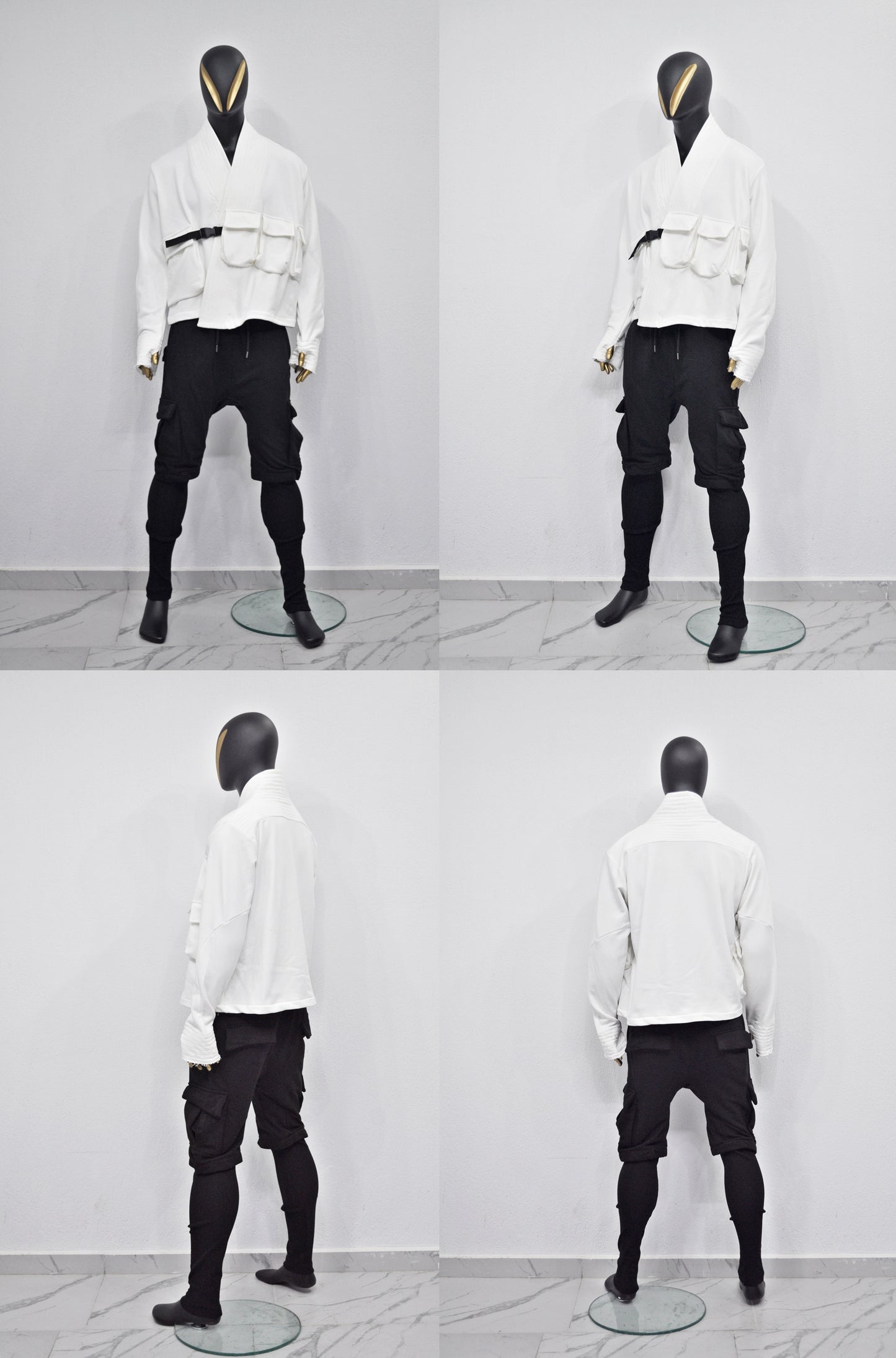 Kimono Look, Tie-up, Ninja Assassin Jacket,Gothic-BB0173