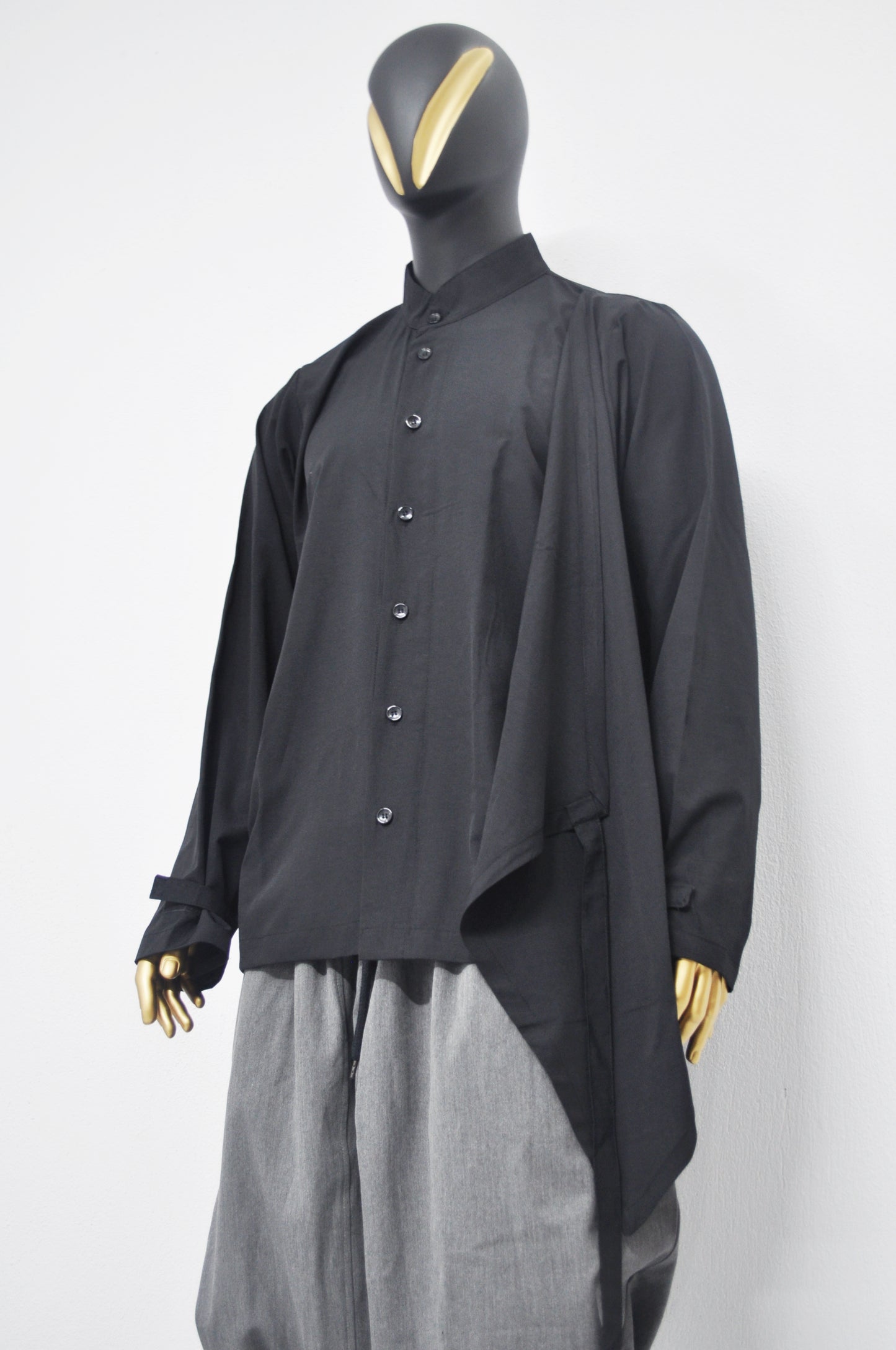XS - 8XL Men's Kimono Shirt,Streetwear Harem Wrap Top,Asymmetrical -BB864