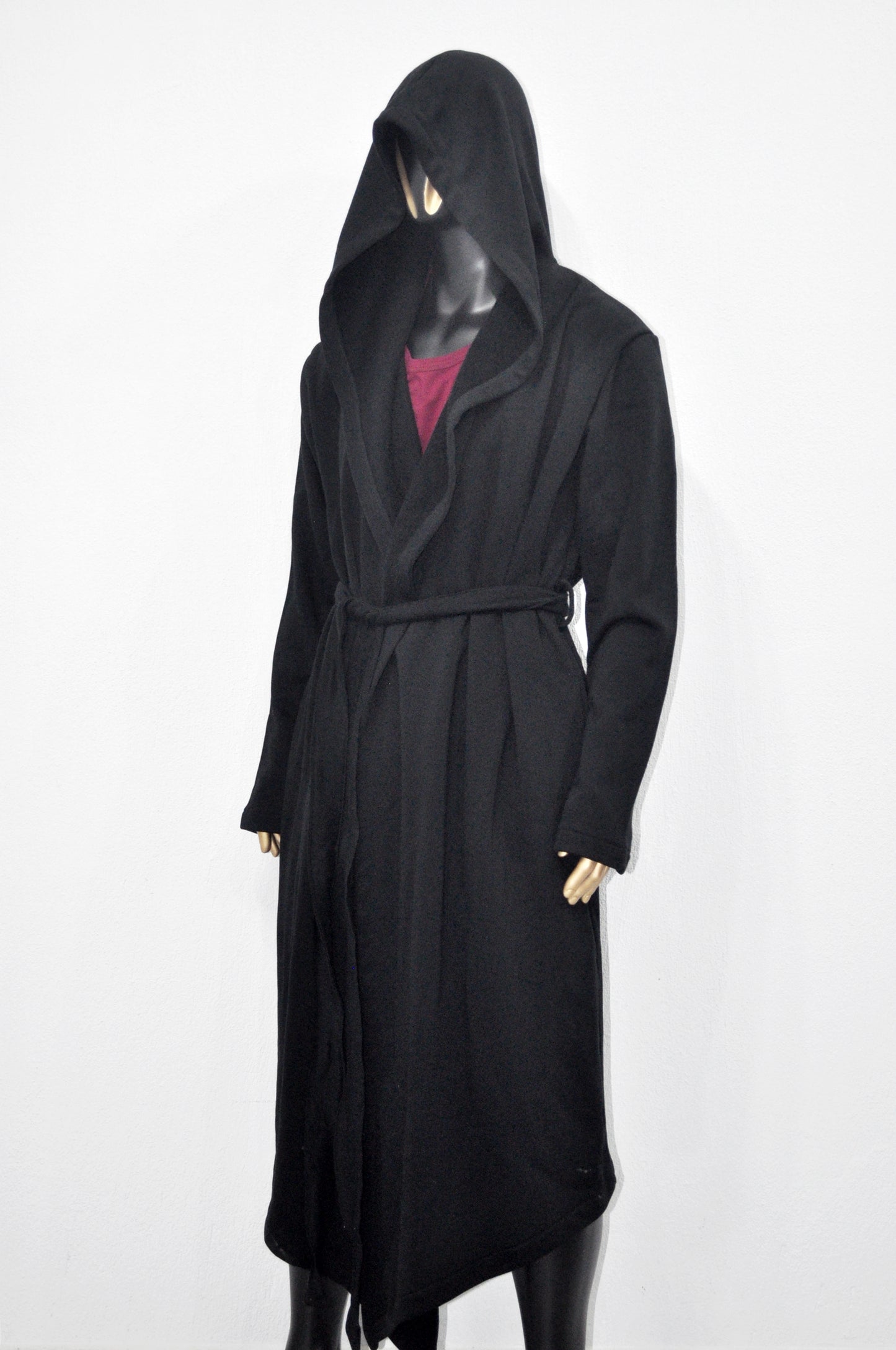 Men's Draped Overlong Hooded Belted CARDIGAN /Shawl Cozy Gown,Winter BB125
