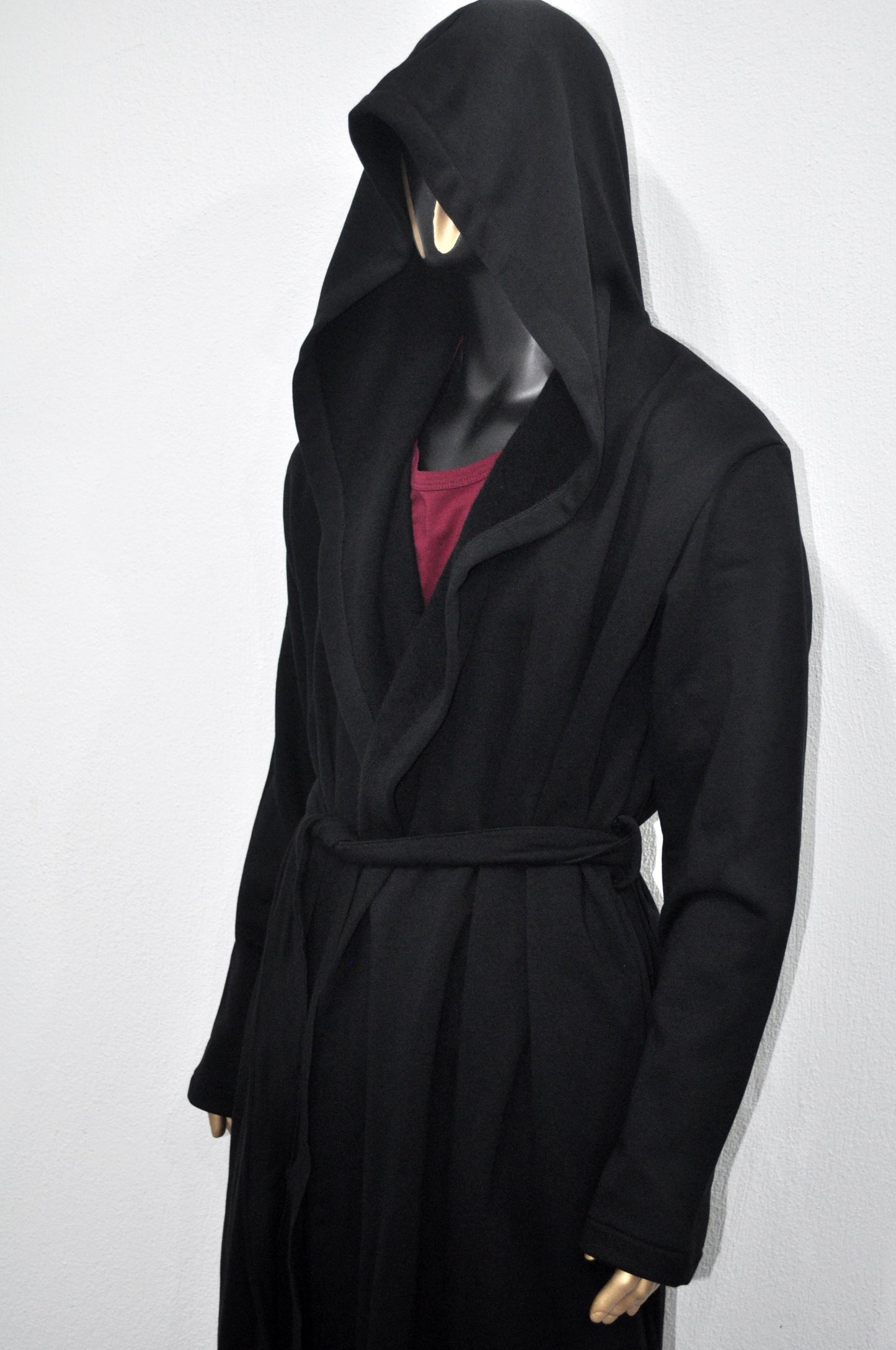 Men's Draped Overlong Hooded Belted CARDIGAN /Shawl Cozy Gown,Winter BB125