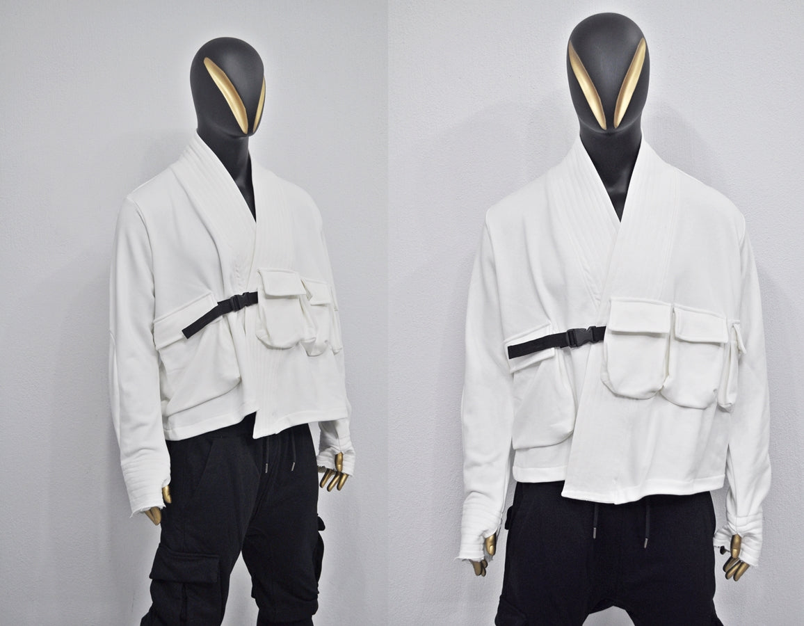 Kimono Look, Tie-up, Ninja Assassin Jacket,Gothic-BB0173