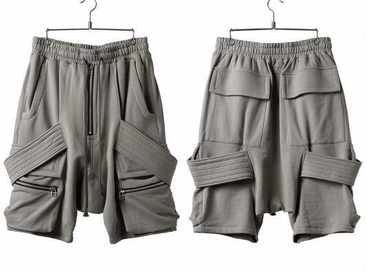 A.F Belted FLAP ZIP Cargo SARROUEL Shorts / Cotton Fleece-BB874