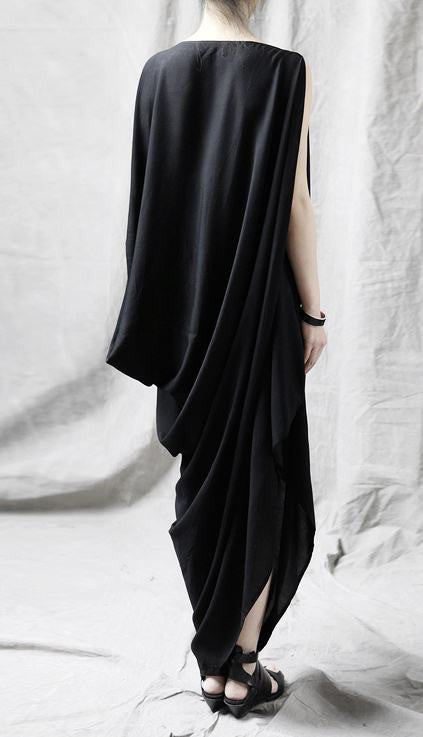 Original Viscose Copper Ammonia Ofelya Jersey Cotton Asymmetrical Oversized Long Tuic Top Jersey Kaftan Maxi Dress - Ofelya Boutique