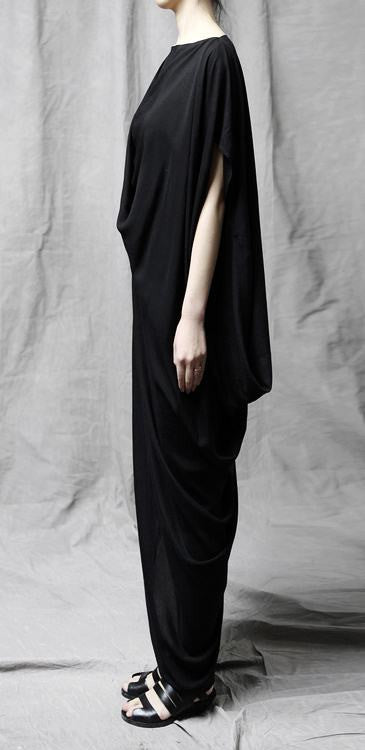 Original Viscose Copper Ammonia Ofelya Jersey Cotton Asymmetrical Oversized Long Tuic Top Jersey Kaftan Maxi Dress - Ofelya Boutique