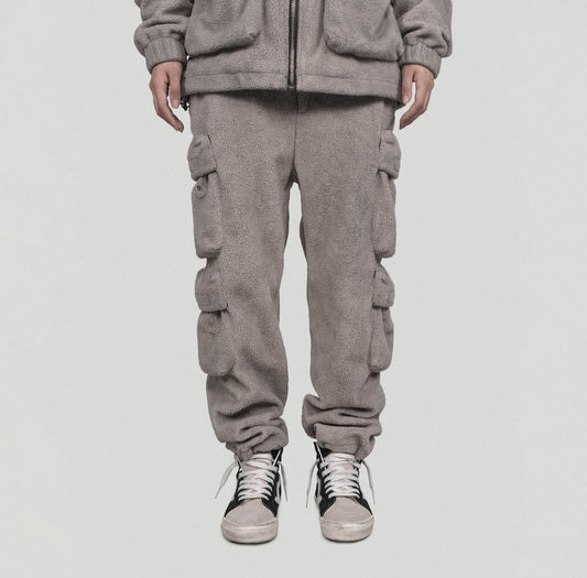 2077 Mens Winter Soft Casual Streetwear Loose POCKETS Trousers Kanye Bottom Zipper Trouser-BB298