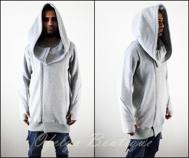 Oversized Hood Long Sleeve Hoodie / Assasian CREED - Ofelya Boutique