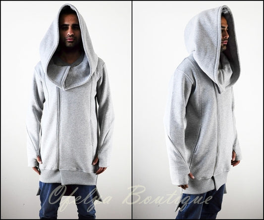 Oversized Hood Long Sleeve Hoodie / Assasian CREED - Ofelya Boutique