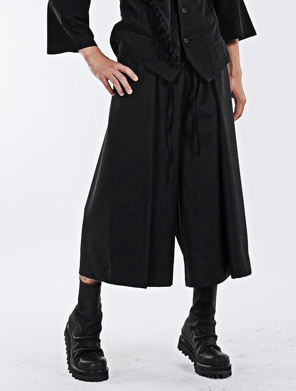 Mens Sarrouel Japanese Wide Leg Trouser Yoga Pant - Ofelya Boutique