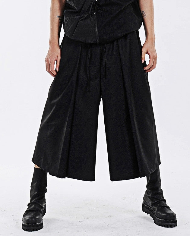 Mens Sarrouel Japanese Wide Leg Trouser Yoga Pant - Ofelya Boutique