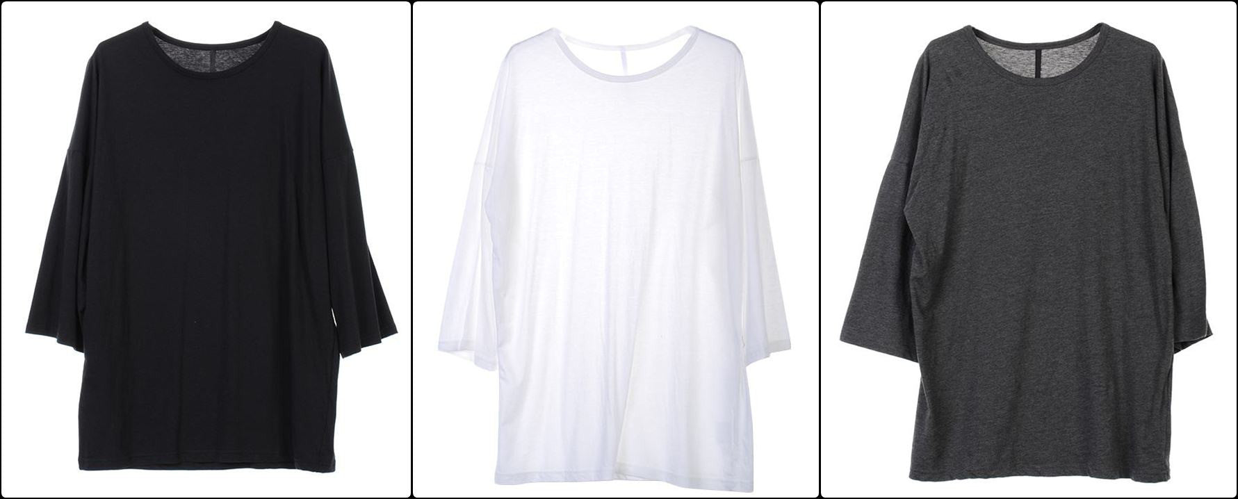 Japanese Oversized 3/4 Sleeve Samurai Shoulder Crop Viscose T-Shirt - Ofelya Boutique