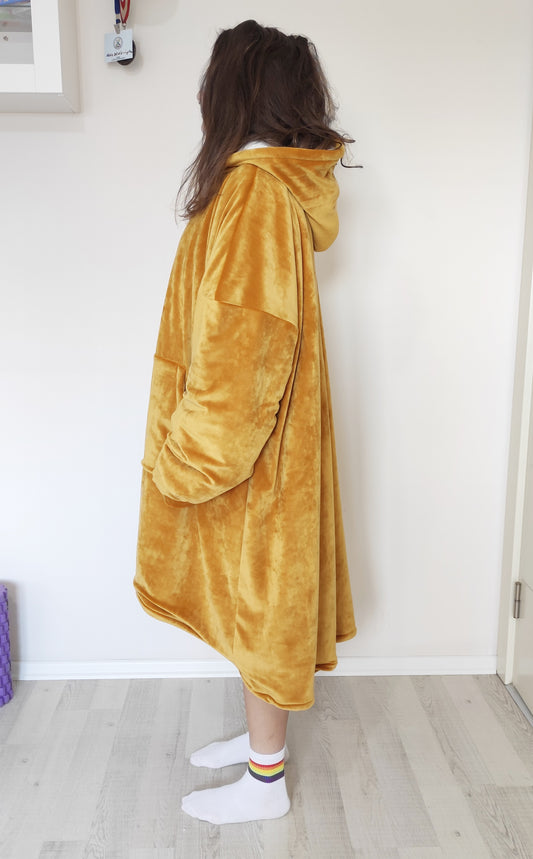 Winter Warm Hoodie Blanket Pocket Big Soft Robe Bathrobe Pullover