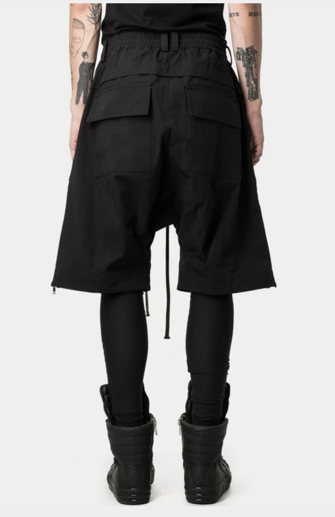 Men Low Crotch Biker Layered Short with Legging