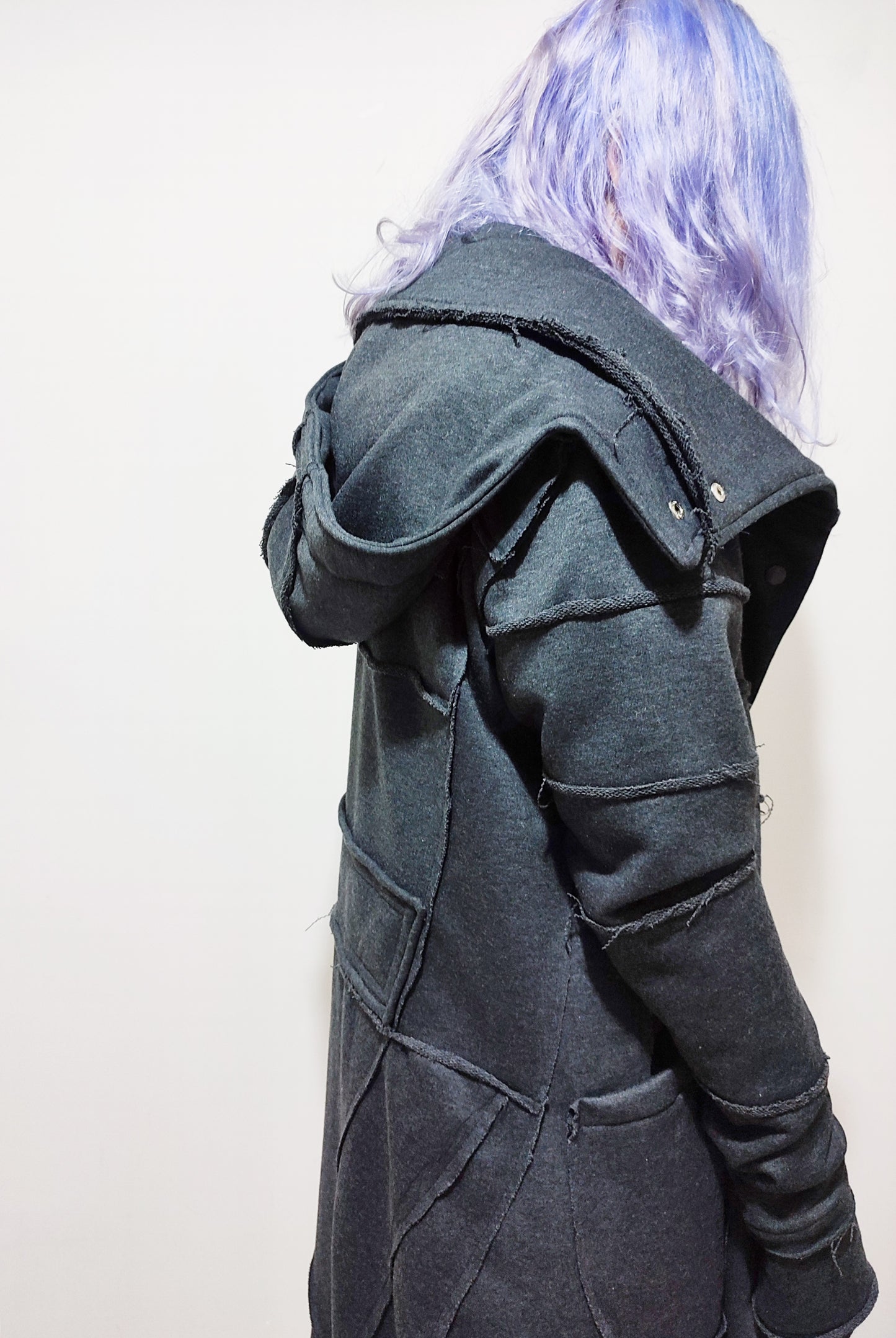 DMBAZA-Women's Quilted Sleeves Avatar Cardigan JACKET / Dystopian