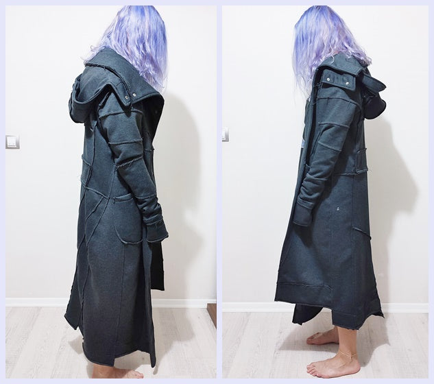 DMBAZA-Women's Quilted Sleeves Avatar Cardigan JACKET / Dystopian