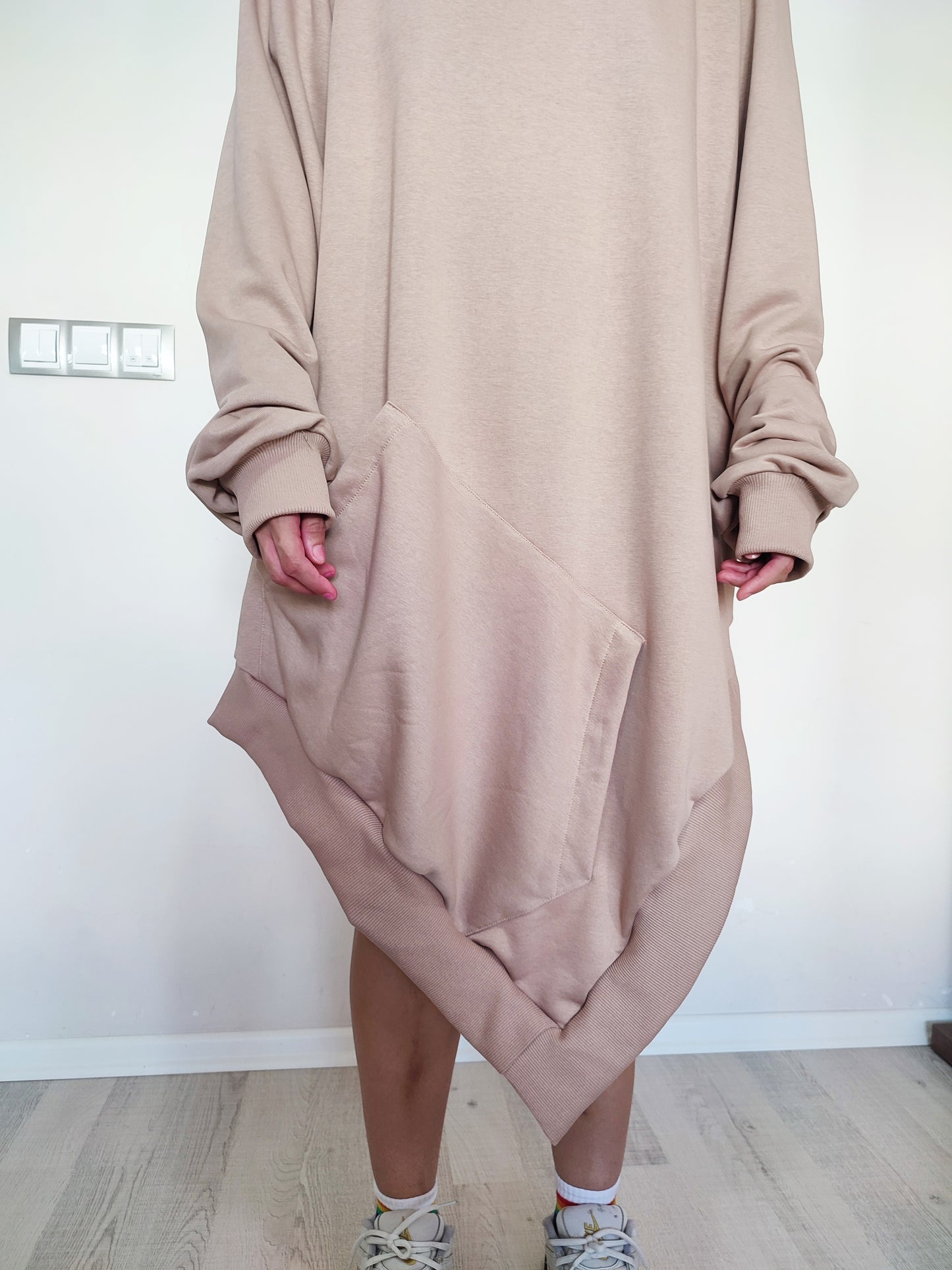 XS-6XL Women Asymmetric Hem Hoodie / Curved Hem + PLUS SIZE