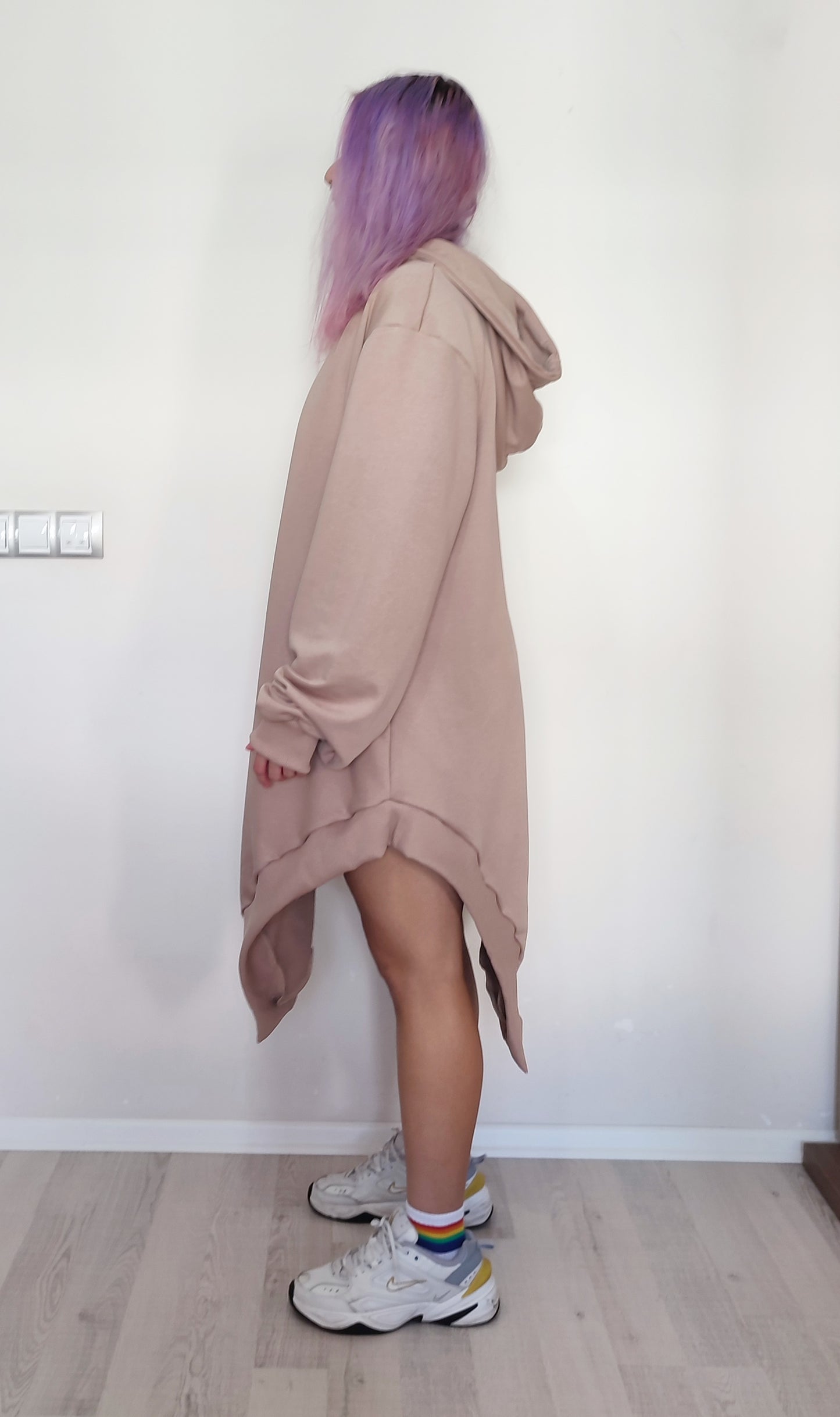 XS-6XL Women Asymmetric Hem Hoodie / Curved Hem + PLUS SIZE