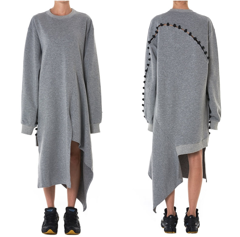 Oversized DECONSTRUCTED Jumper DRESS XS / PINK / FRENCH TERRY Oversized DECONSTRUCTED Jumper DRESS XS / PINK / FRENCH TERRY