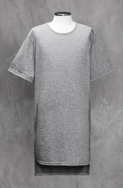 Extended Essential Short Sleeve Long Viscose Cotton Tee - Ofelya Boutique