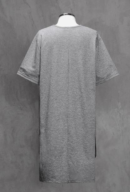 Extended Essential Short Sleeve Long Viscose Cotton Tee - Ofelya Boutique