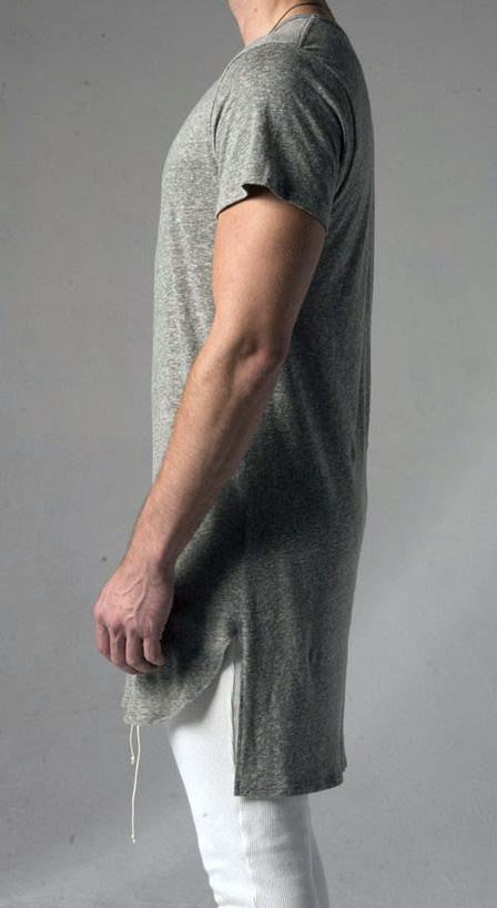 Extended Essential Short Sleeve Long Viscose Cotton Tee - Ofelya Boutique