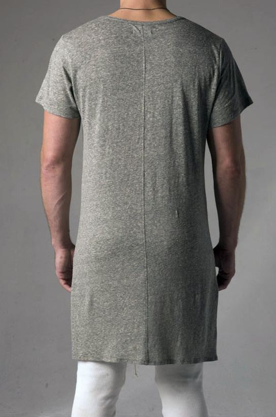 Extended Essential Short Sleeve Long Viscose Cotton Tee - Ofelya Boutique