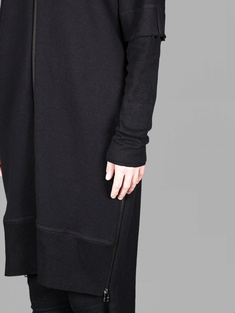 Oversized Overlong Jersey Long Sleeve Hoodie with Shoulder and Sides - Ofelya Boutique