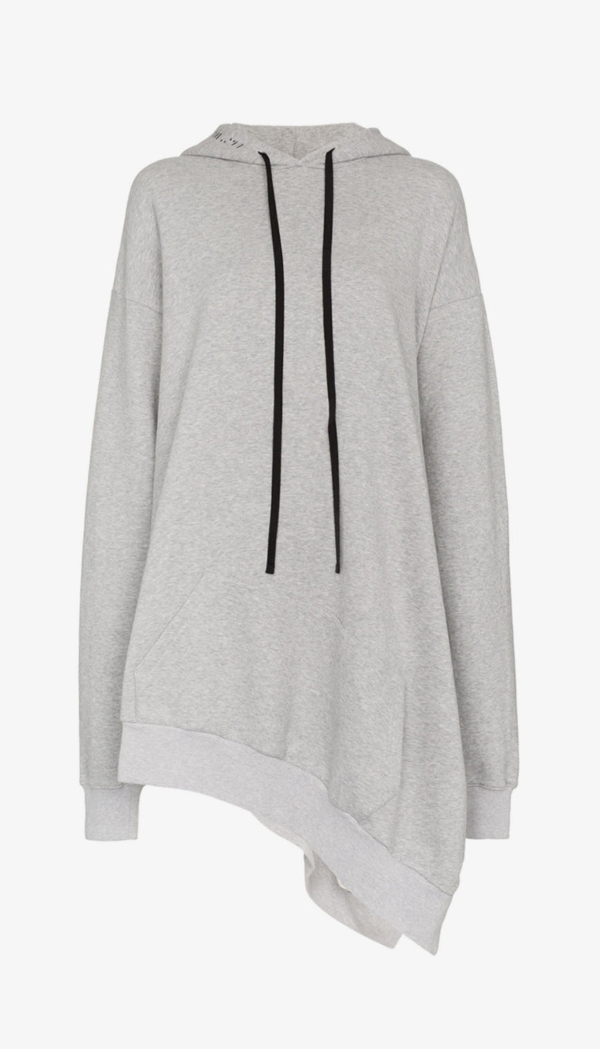 Women Asymmetric Hem Hoodie / Curved Hem + PLUS SIZE