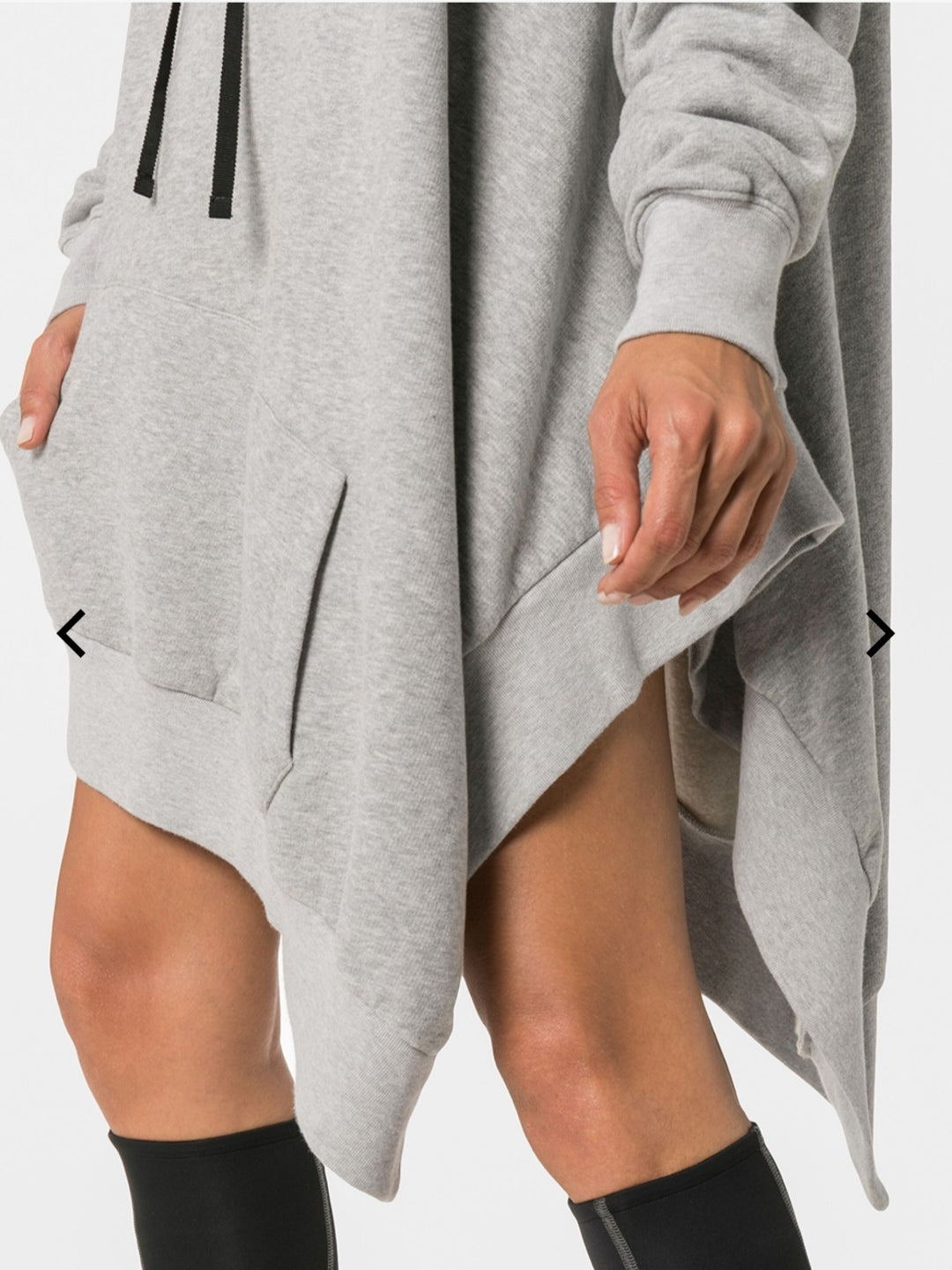 Women Asymmetric Hem Hoodie / Curved Hem + PLUS SIZE