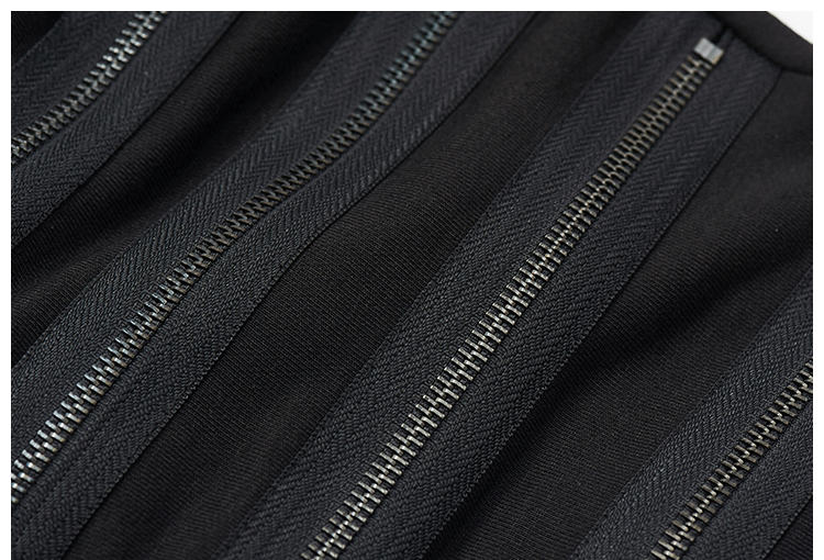 Men's Zipper Knee Korean Style Casual Jogger Pants / Tapered Fitted
