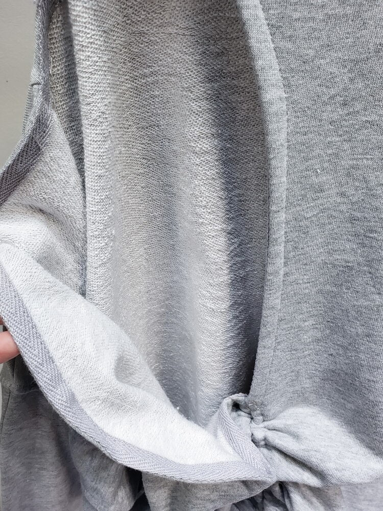 Big Hole Sexy Hoodies Low-cut Loose Long-sleeved Sweatshirt Women Pullovers