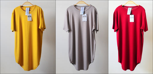 Men Overlong Extended Essential Short Sleeve Long Tee - Ofelya Boutique