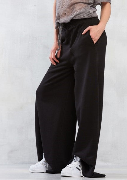 Women Extra Wide Leg Kimono TRICOT Extra Long Track Pants Sweatpant Jogger - Ofelya Boutique