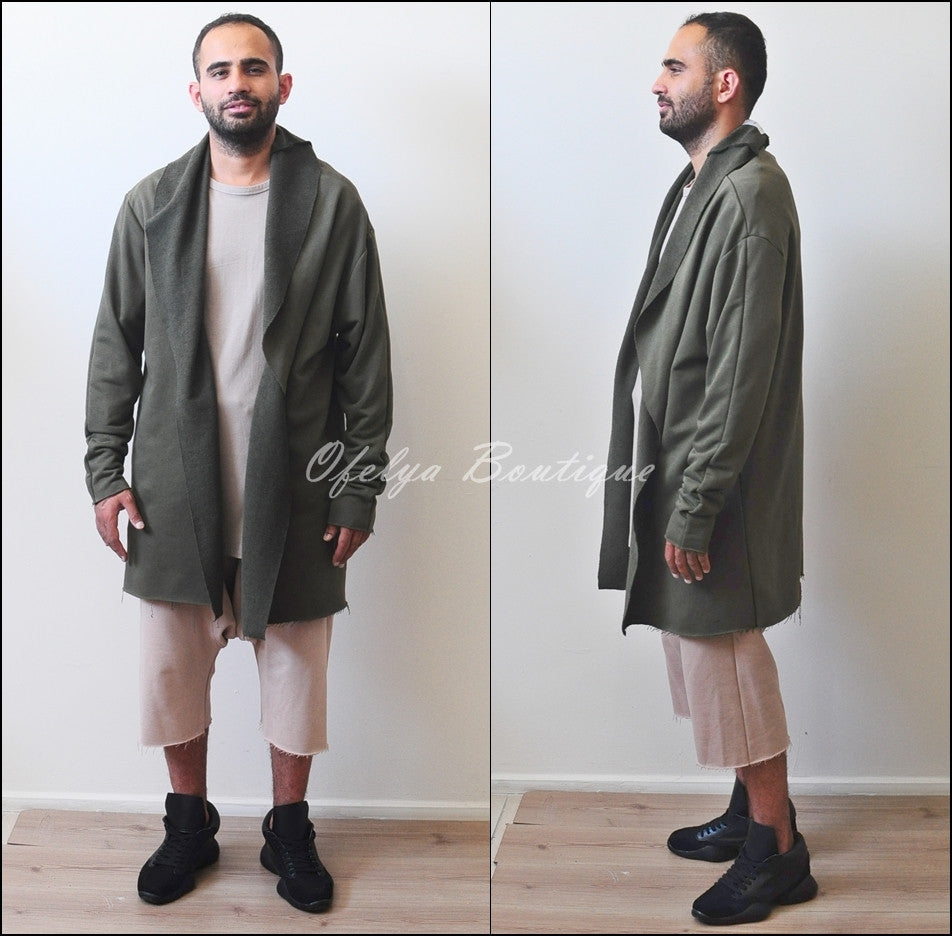 Long Essentials Sweater Cardigan With Hood - BB023 - Ofelya Boutique