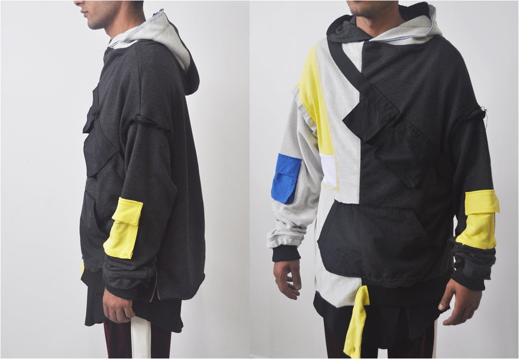 Men STREETWEAR Military Tactical Hoodie / Multi-Pocket Tooling with Zipper